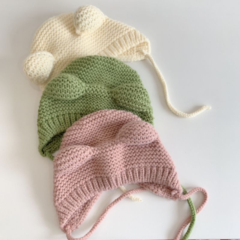 ins South Korea baby hat knitted ear protection infant pullover wool hat winter warm