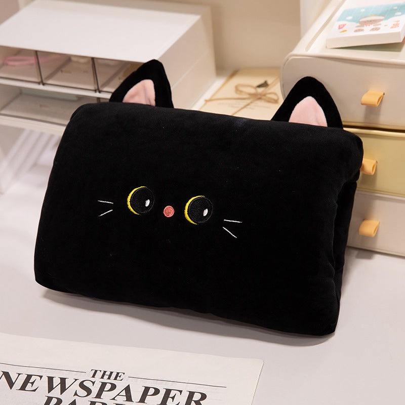 Cartoon winter warm hand pillow can be inserted cute plush toy doll pillow learn girls warm hand doll