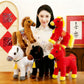 Cute Simulation Little White Horse Doll Plush Toy Pony Brown Horse Doll Horse Year Mascot Activity Gift