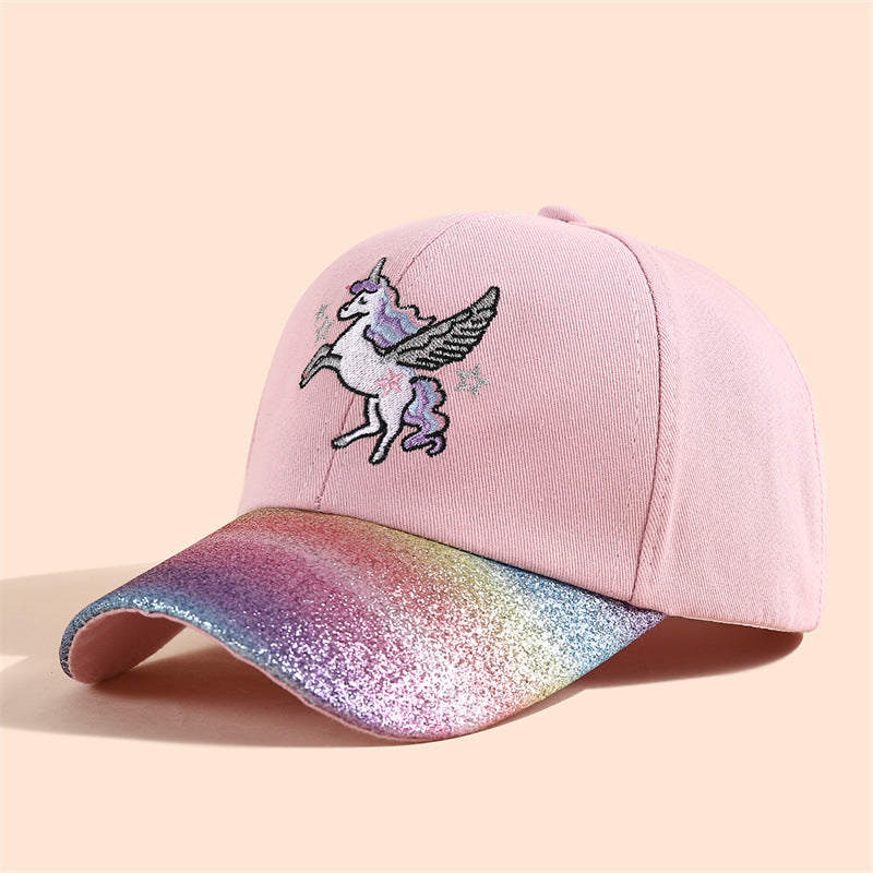 Cross-border Unicorn Children's Baseball Cap Baby Hat Spring and Autumn Festival Cross-border Foreign Trade Duck Tongue Hat