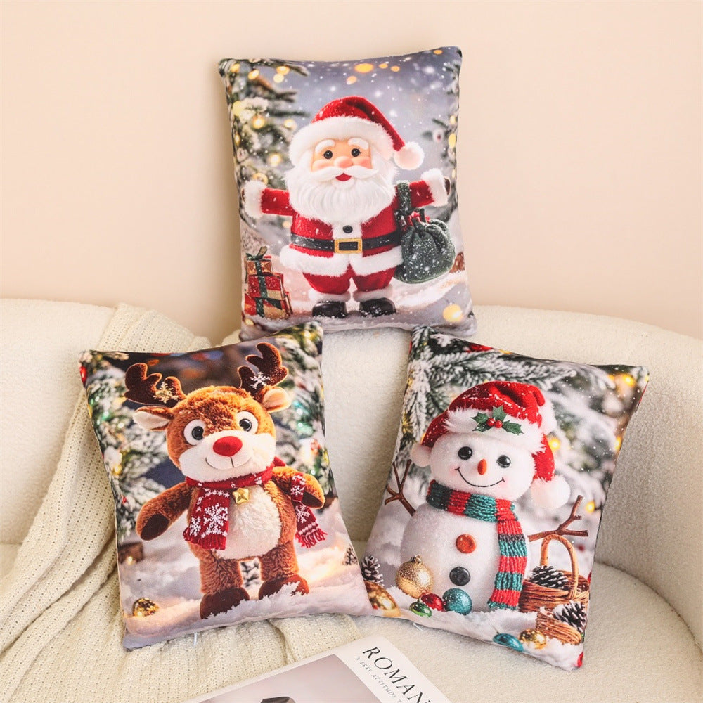 Factory Price Wholesale Christmas Gift Doll Pillow Holiday Decoration Snowman Deer Cushion Santa Doll