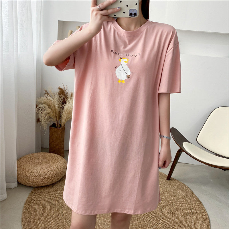 Breastfeeding dress Summer T-shirt Long Postpartum Breastfeeding Clothes Top Out Hot Mom Summer Breastfeeding Clothes