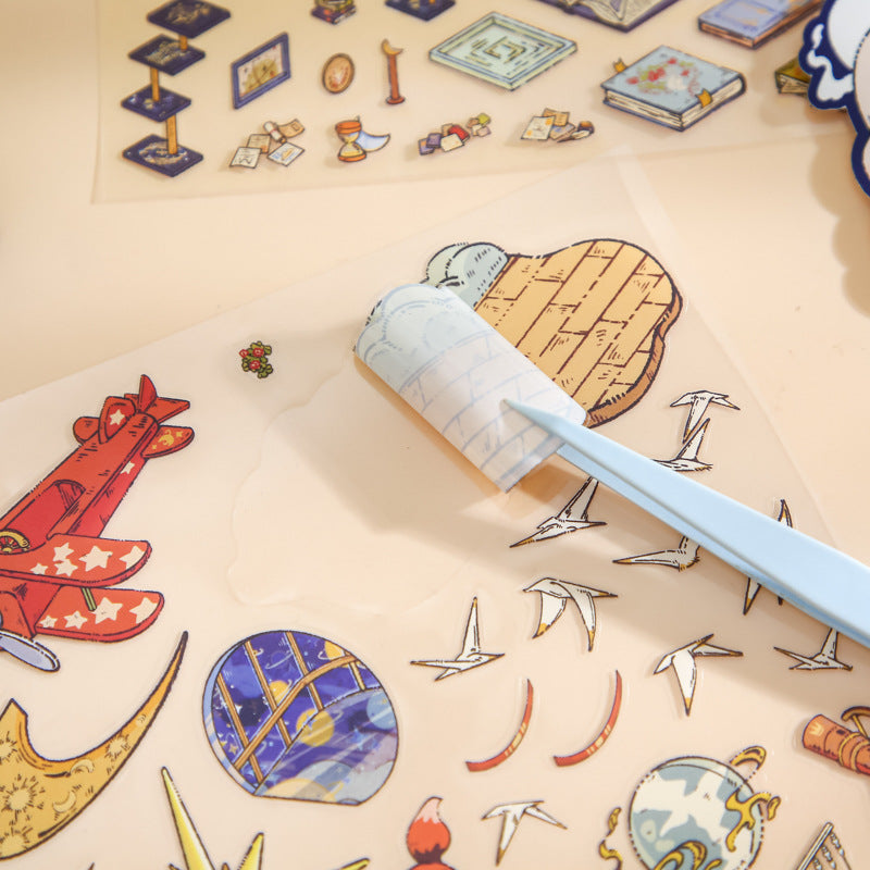 Mr. Paper Landscaping Flat Stickers Prince Fairy Tale Book Series DIY 3D Landscaping Flat Sticker Pack