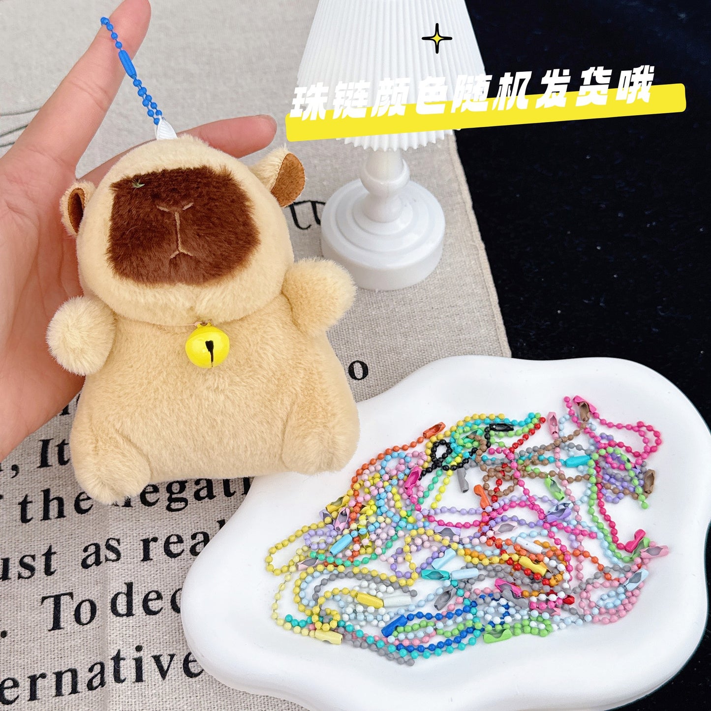 Internet Popular Cute Cute Cappibala Pendant Plush Toy Doll Capybara Bag Pendant Keychain Doll Doll