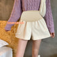 Pregnant women's pants autumn and winter chenille corduroy new shorts with socks pants wide leg shorts