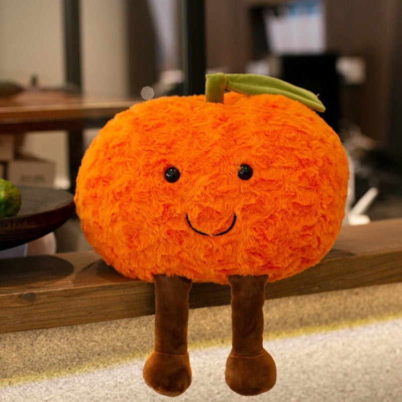 Vegetable and Fruit Plush Toys, Good Luck Persimmon Catching Machine Dolls, Wedding Throwing Dolls, Manufacturer Wholesale Ornaments