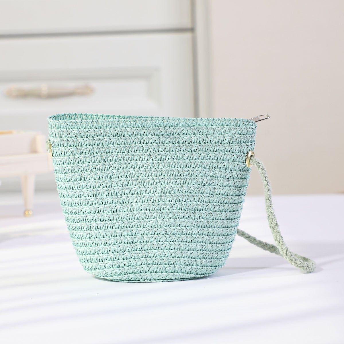 Cross-border New Children's Bag Spring and Summer New Children's Crossbody Bag Handmade Straw Satchel Travel Mini Coin Purse