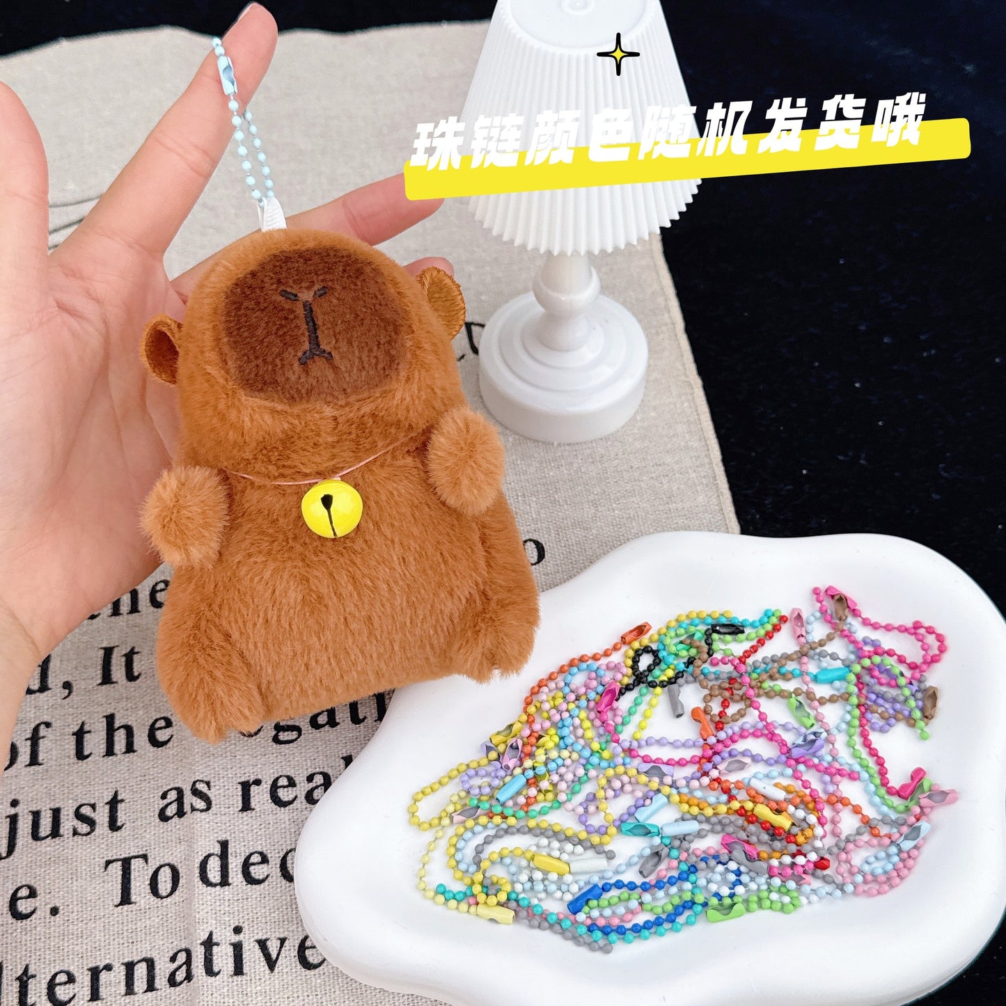 Internet Popular Cute Cute Cappibala Pendant Plush Toy Doll Capybara Bag Pendant Keychain Doll Doll