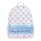 Cross-Border Cute Bow Floral Backpack Cute Pink Ruffle Decoration Large Capacity Portable Student Backpack