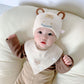 Katu Bear Infant Hat Spring & Fall 3-6-12 Months Male and Female Baby Pullover Hat Cotton 100-Day Sleeping Hat