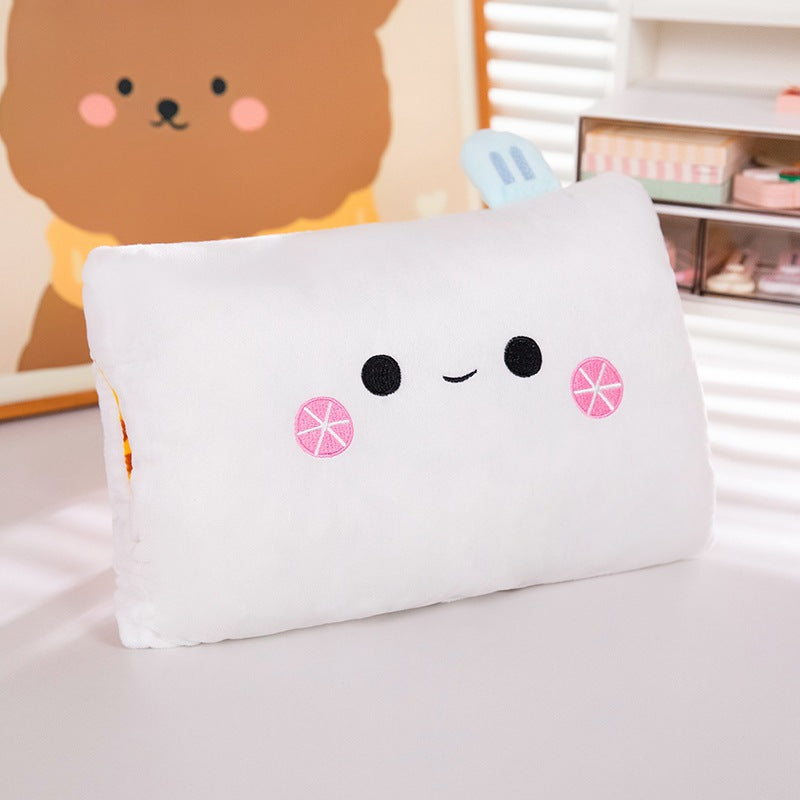 Cartoon winter warm hand pillow can be inserted cute plush toy doll pillow learn girls warm hand doll