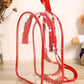 Pvc Transparent Waterproof Portable Backpack Children's Day Fashion Unisex Waterproof Primary School Bag
