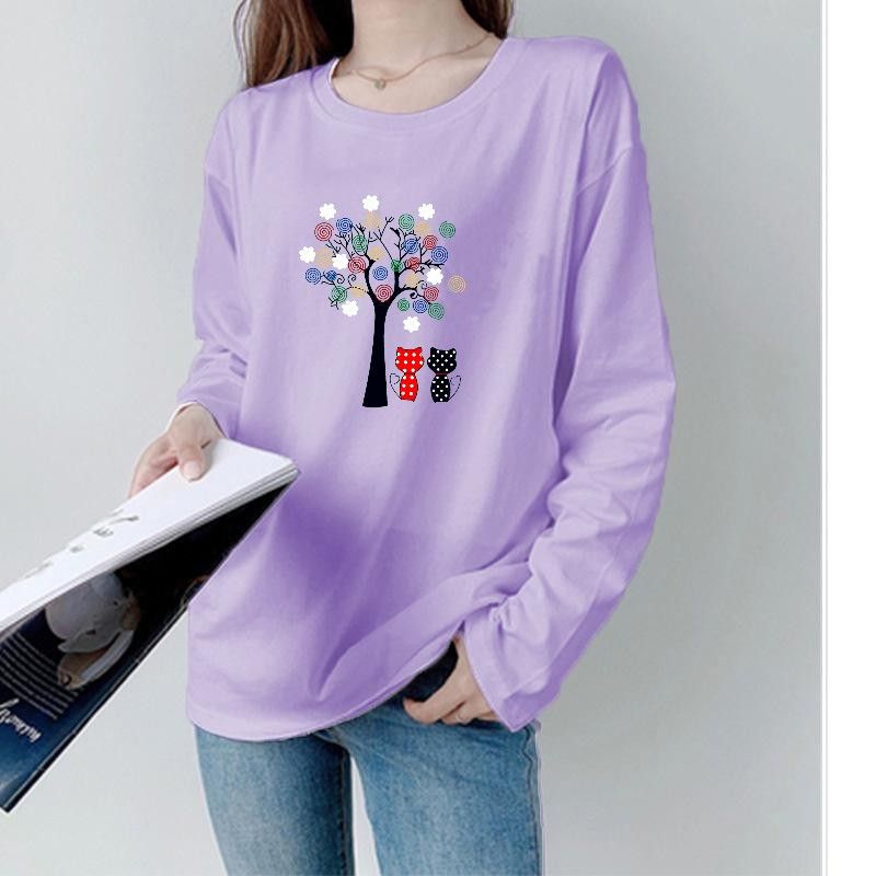 Out to wear nursing clothes spring and autumn clothes nursing maternity clothes moon clothes long sleeve outer home clothes loose T-shirt autumn