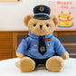Police Bear Doll Traffic Police Bear Doll Uniform Fire Suit Teddy Bear Plush Toy Internet Red Bear Doll