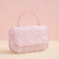 2024 new elegant princess style bag girl trend small square bag pearl portable high value sequin bag wholesale