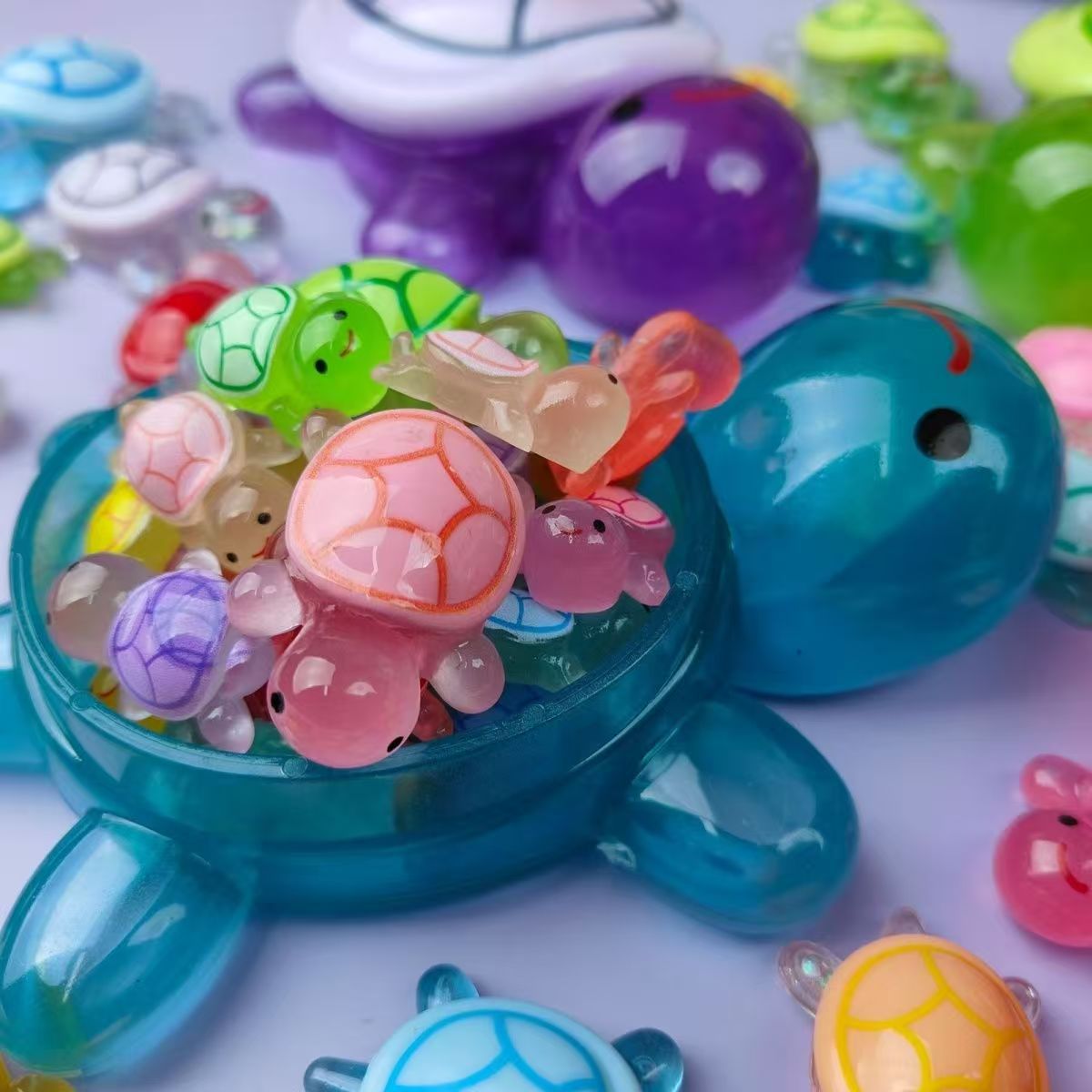Big Mac Luminous Turtle Mini Internet Red Little Turtle Touch Toy Large All-chan Red Ornaments for Girls