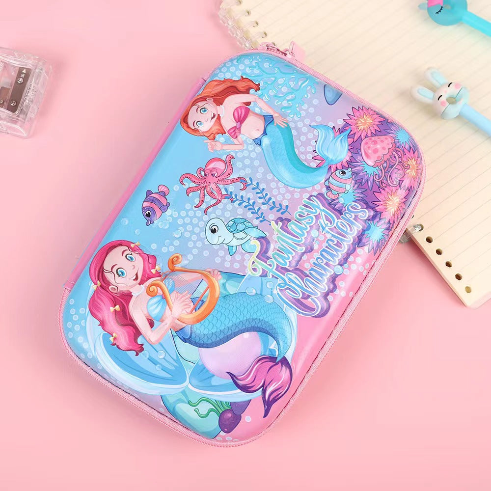 3D New Cute Eva Stationery Box Children's Multifunctional Large Capacity Pencil Bag Student Portable Square Pencil Box