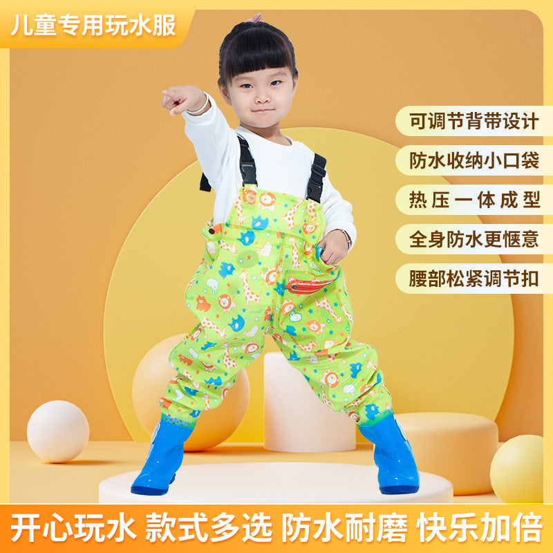 Children play water clothes play sand play water artifact children's water pants beach toys kindergarten toys waterproof anti-dirty clothes