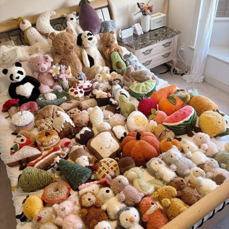 Jellycat Plush Toy Cake Animal Stuffed Toy Cute Bunker Doll Girl Sleeping Pillow Doll