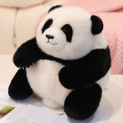 Simulated National Treasure Giant Panda Huahua Qizai Plush Doll Toy Rag Doll Kidsren's Gift Sleeping Hug Doll
