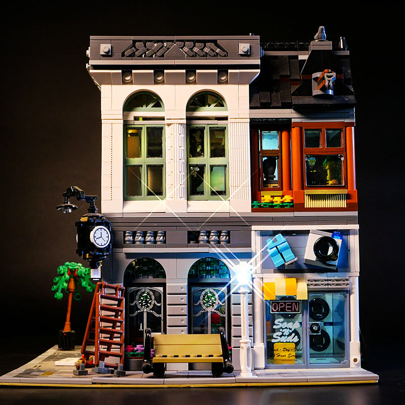 Compatible with LEGO Creative Street View Series Brick Bank 10251 Building Blocks LED Lighting DIY Lamp (not included)