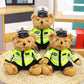 Police Bear Doll Traffic Police Bear Doll Uniform Fire Suit Teddy Bear Plush Toy Internet Red Bear Doll