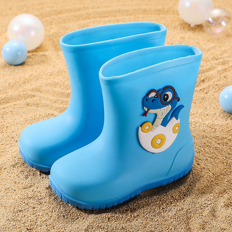 Children's water shoes in the tube boys baby waterproof rain boots girls students school children's rain boots children cartoon wholesale