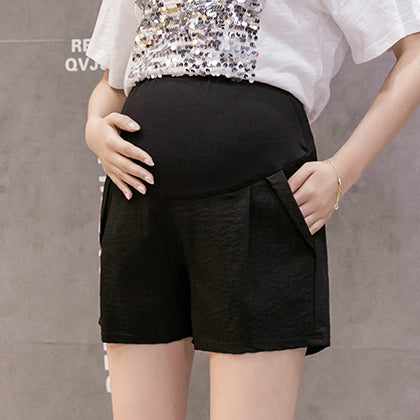 Pregnant Women Summer Fashion Loose 2023 New Style Pants Cotton Linen Casual Pregnant Women's Spring and Summer Shorts Trendy Mom