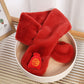 Children's Christmas Autumn and Winter Scarf Plush Warm Cute Cartoon Red New Year Festival Imitation Rabbit Fur Parent-Child Scarf