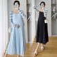 Real shot spot 2023 spring new net red maternity sling two-piece slimming sunscreen breastfeeding dress
