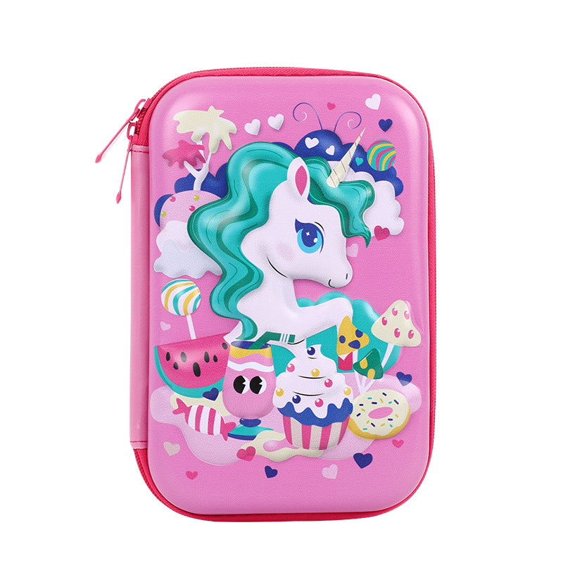 3D New Cute Eva Stationery Box Children's Multifunctional Large Capacity Pencil Bag Student Portable Square Pencil Box