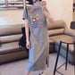 Breastfeeding Dress for Hot Moms When Going Out in Summer, Fashionable Cartoon T-Shirt Skirt, Breastfeeding Clothes, Maternity Clothes, Summer Clothes