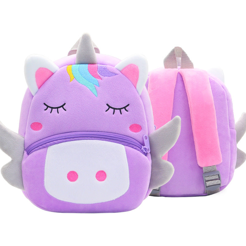Cute Cartoon Animal Children's Backpack Stall Supply Backpack Kindergarten Plush Backpack Children's Bag Orderable Printing