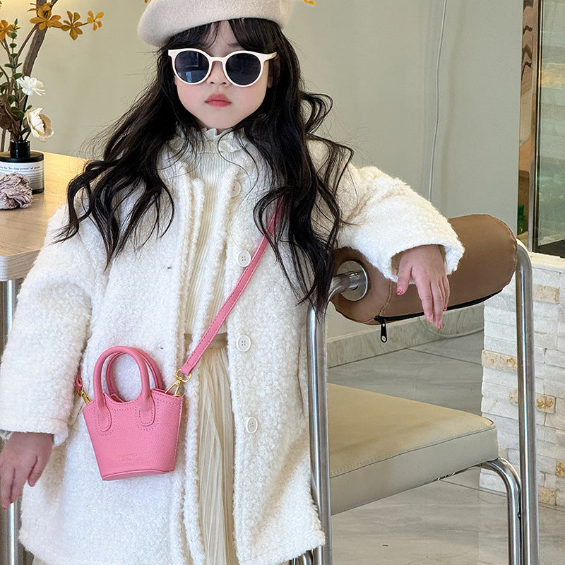 Mini Small Bucket Bag Women's 2024 New Niche Fashionable Messenger Bag Casual Mouth Red Bag Simple Handbag