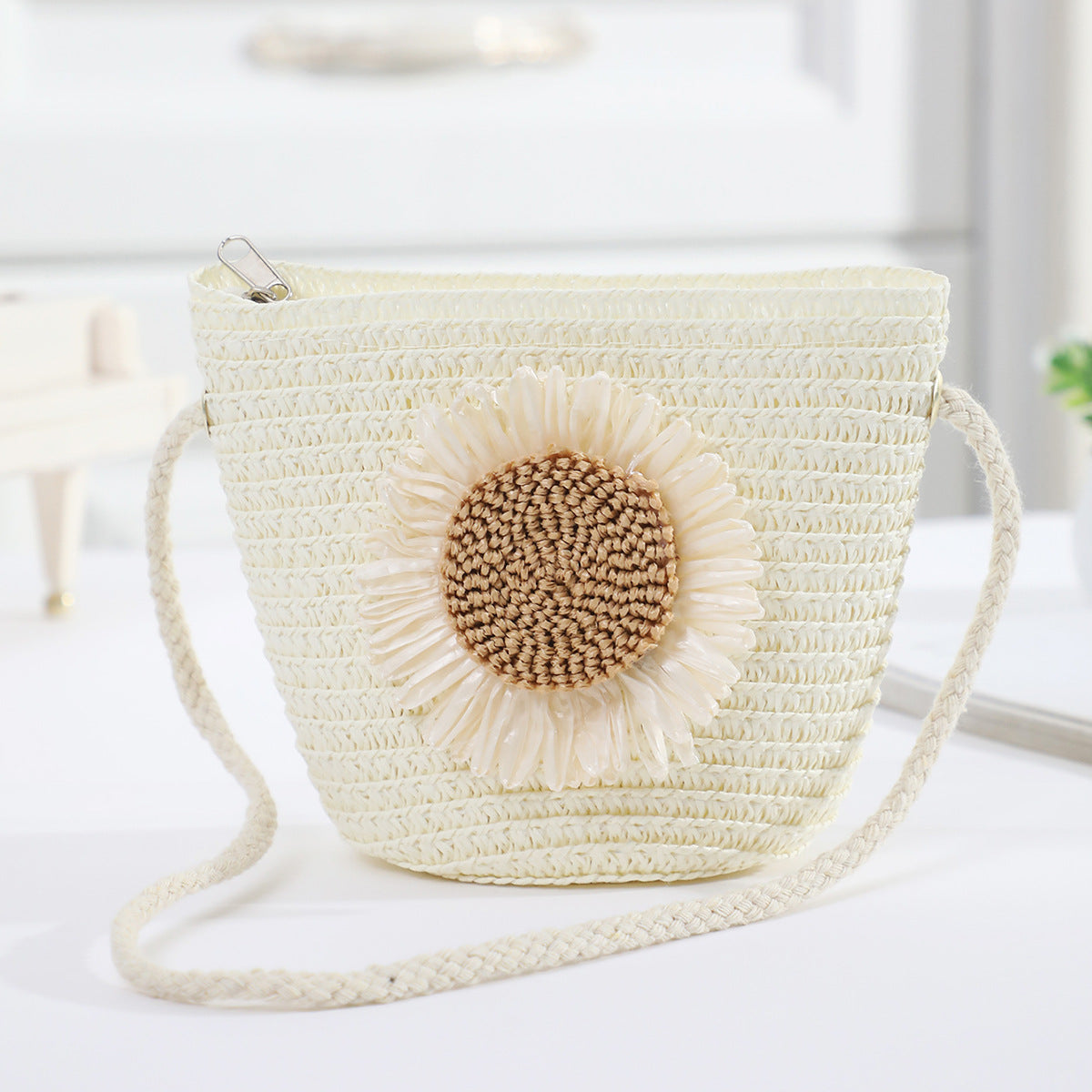 Cross-border New Children's Bag Spring and Summer New Children's Crossbody Bag Handmade Straw Satchel Travel Mini Coin Purse