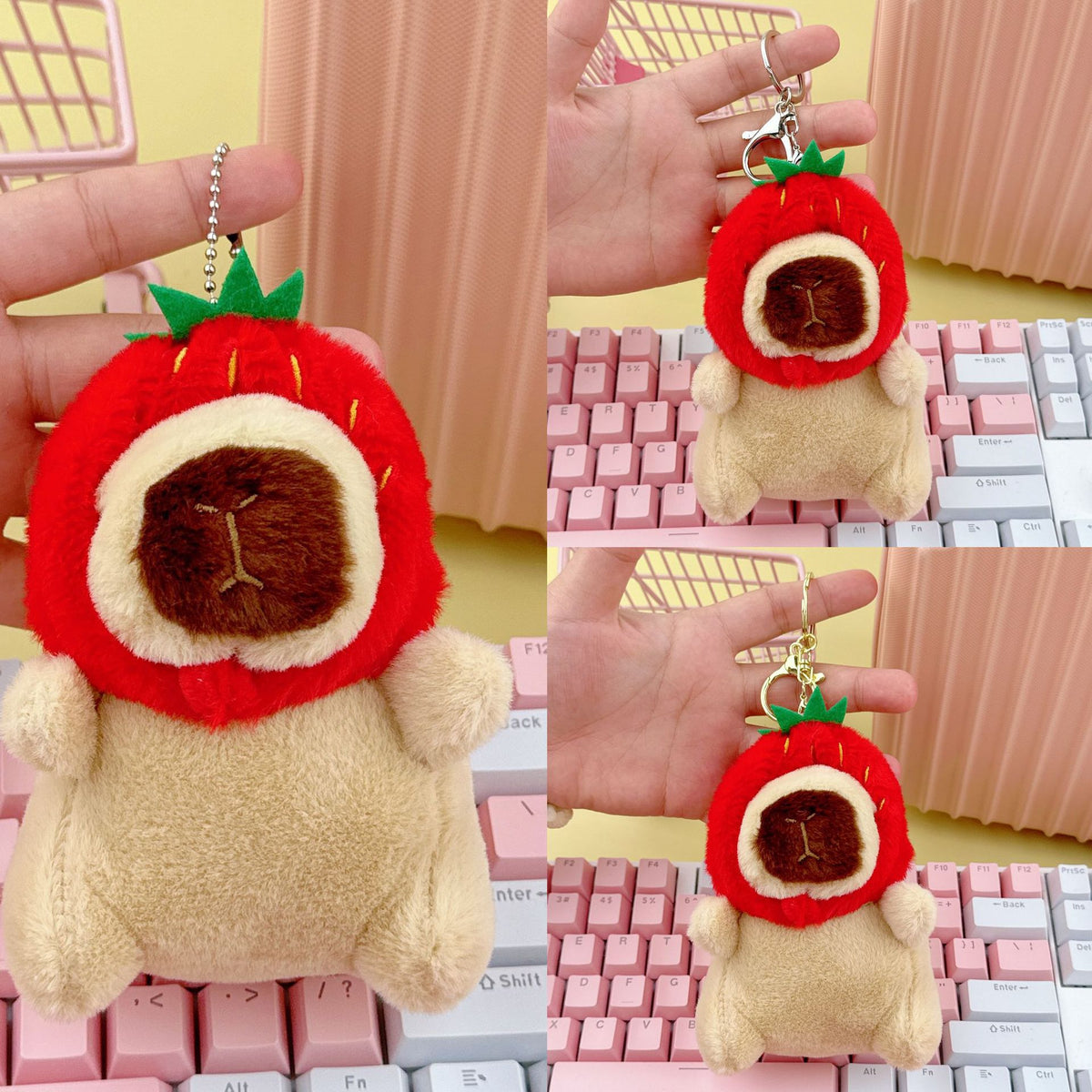 Cross-Border Capybara Mascot Backpack Small Pendant Keychain Chinese Style Zodiac Pendant Couple Ugly Doll