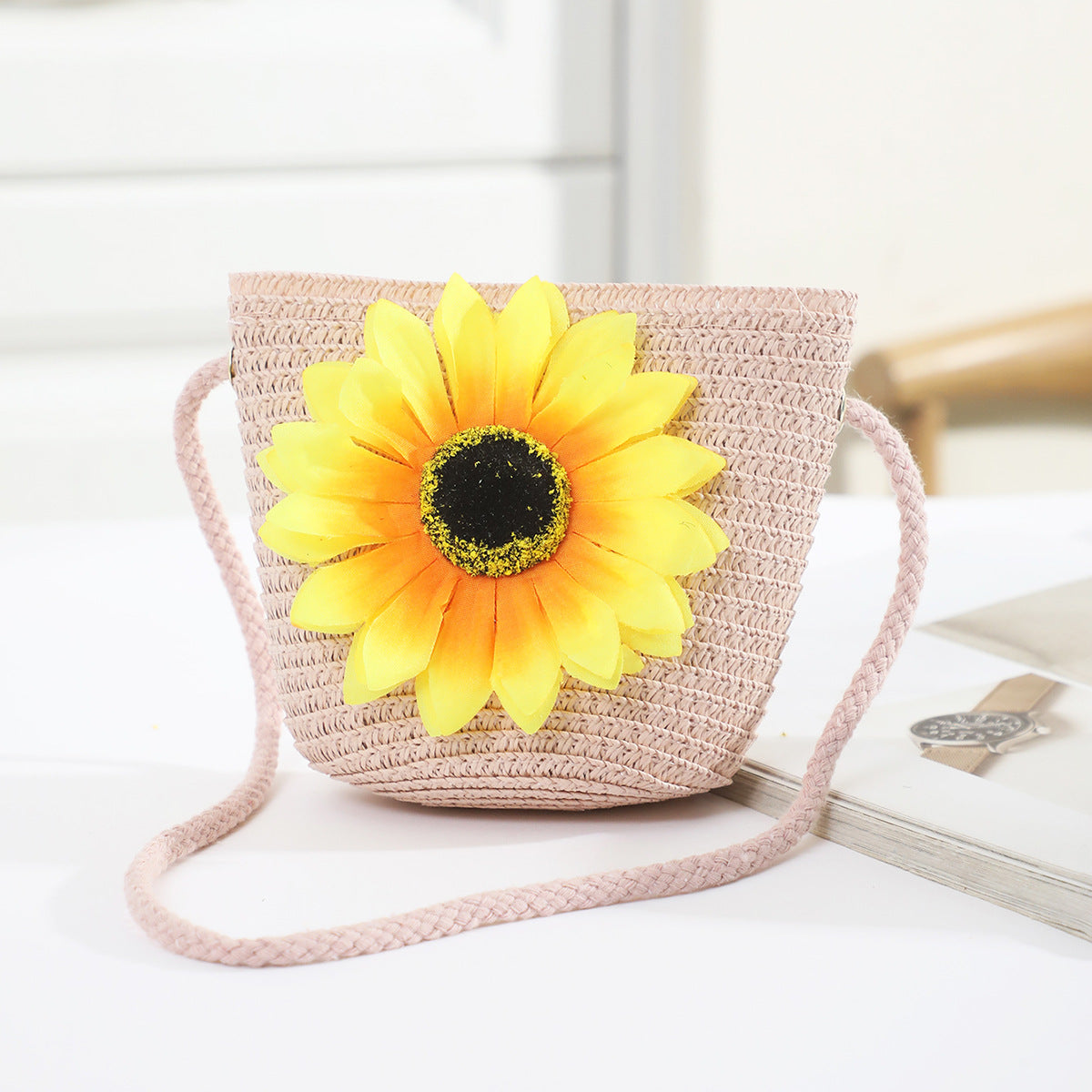 Cross-border New Children's Bag Spring and Summer New Children's Crossbody Bag Handmade Straw Satchel Travel Mini Coin Purse