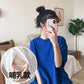 Maternity Breastfeeding T-shirt Summer Short-sleeved Mid-length 2023 New Loose plus size Breastfeeding Moon Dress