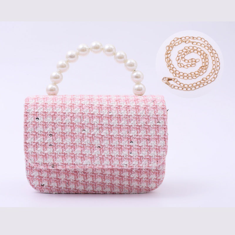 Fashionable Little Girl's Chanel-Style Bag, Children's Princess Crossbody Bag, Stylish and Cute Little Girl's Shoulder Handbag