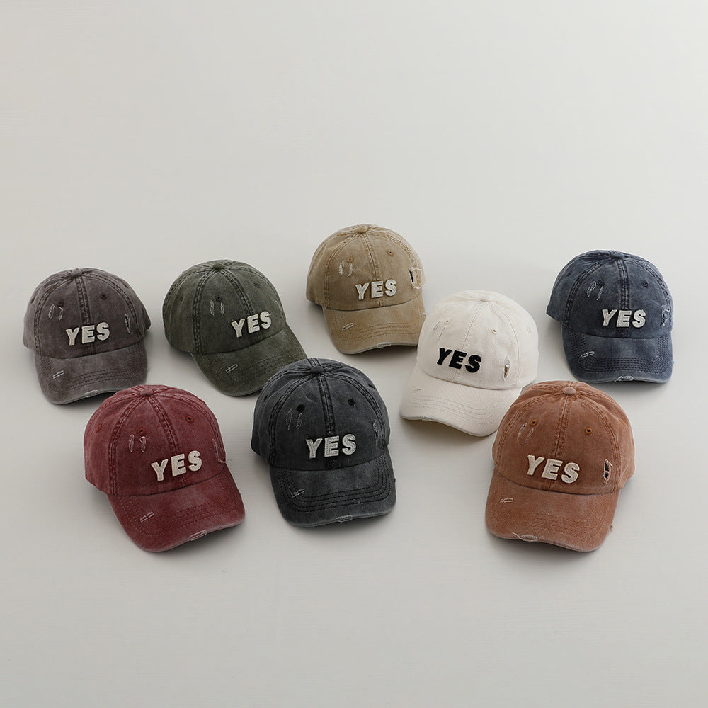 Children's hat spring and autumn boys' peaked cap spring Western style baby baseball cap thin girl sun protection hat
