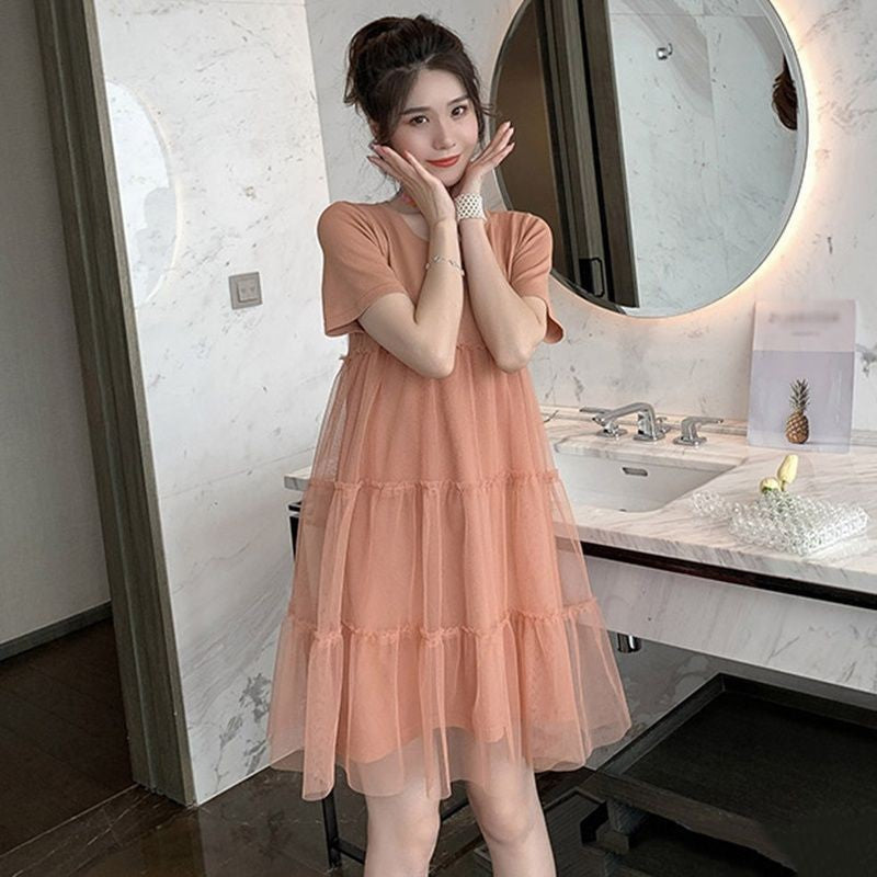 Pregnant Women Summer Dress dress 2023 New Summer Skirt Going Out Fashion Trendy Mom Internet Celebrant suit Pregnant Women's Skirt Summer