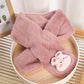 Children's Christmas Autumn and Winter Scarf Plush Warm Cute Cartoon Red New Year Festival Imitation Rabbit Fur Parent-Child Scarf