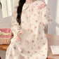 Lunar Clothing Spring and Autumn Air Cotton Thick Postpartum Breastfeeding dress Doll Collar Pregnant Women Pajamas for Outer Wear