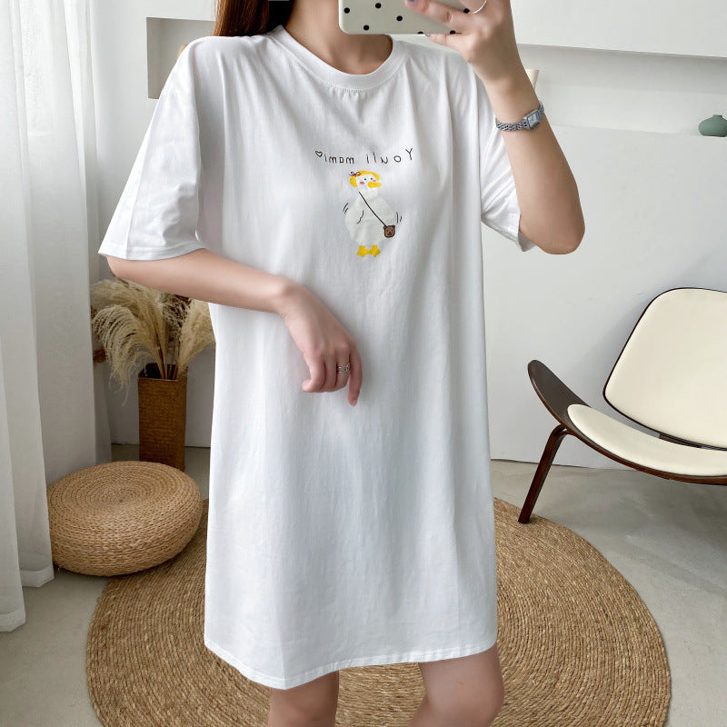 Breastfeeding dress Summer T-shirt Long Postpartum Breastfeeding Clothes Top Out Hot Mom Summer Breastfeeding Clothes