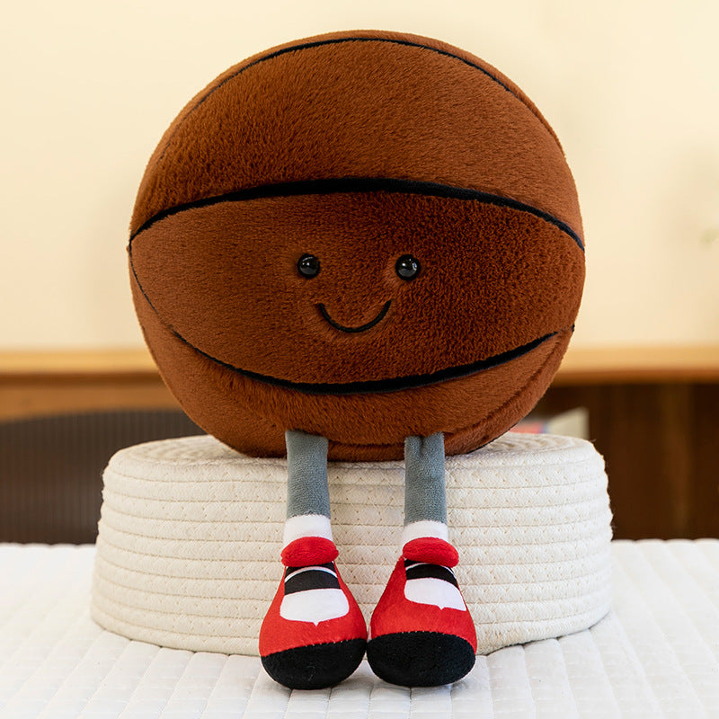 Creative Football Man with Legs, Basketball Man Plush Toy, Fun Doll, Baby Doll, Birthday Gift for Kidsren, Female