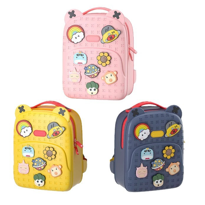 Factory Direct Delivery School Kindergarten Eva Small Boy and Girl Schoolbag Childlike Cute Ultra-Light Antibacterial Backpack