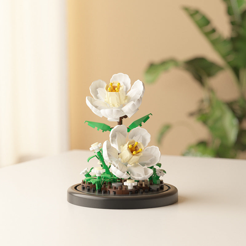 [wholesale generation] simulation of eternal flowers lily rose blocks compatible with Lego toy ornaments Valentine's Day gift