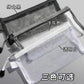 In-Stock Korean Simple Transparent Mesh Pencil Case Storage Bag for Students, Exam-Specific Portable Large-Capacity Pencil Bag