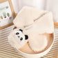 Children's Christmas Autumn and Winter Scarf Plush Warm Cute Cartoon Red New Year Festival Imitation Rabbit Fur Parent-Child Scarf