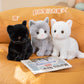 Cute Artificial Cat Doll Plush Toy Black Cat Doll White Cat Orange Cat Rag Doll Girl Birthday Gift for Kidsren